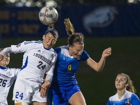 UBC Thunderbirds centreback Brienna Shaw is using her final year of eligibility to play at UBC, after four years spent at Queen's university in 2009-12.