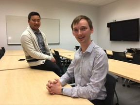 First-year University of British Columbia medical student, Dakota Peacock, right, and UBC faculty of pharmaceutical sciences' Jason Min pose in this undated handout photo. The University of British Columbia is on mission to train future doctors, dentists and other health-care providers to treat Indigenous patients by learning about the pain inflicted by past Canadian policies.