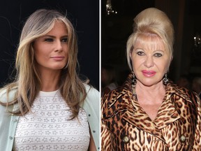 Melania Trump, left, and Ivana Trump.