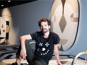 Artist designer Jaime Hayon on his carousel, created in collaboration with Caesarstone, as part of his Stone Age Folk installation.