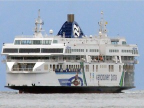 The second of BC Ferries three Super-C class vessel, the Coastal Inspiration, makes it's way through the Juan de Fuca Strait on the way to Naniamo  in Victoria, BC on Tuesday, March 25, 2008.  (Photo by Darren Stone/ Victoria Times Colonist) For City story by Stand Alone
Darren Stone, Victoria Times Colonist