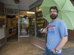 Stuart Phoenix is an employee of The Umbrella Shop, which will be shutting its doors after 82 years in business.