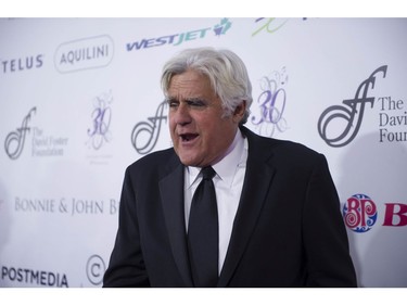 Vancouver, BC: OCTOBER 21, 2017 -- Jay Leno on the red carpet at the David Foster Foundation 30th Anniversary Miracle Gale and Concert, at Rogers Arena in Vancouver, BC Saturday, October 21, 2017.  (Photo by Jason Payne/ PNG) (For story by reporter) ORG XMIT: davidfosterredcarpet [PNG Merlin Archive]

VANCOUVER OUT
Jason Payne, PNG