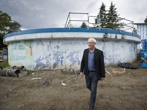 White Rock Mayor Wayne Baldwin outside the Merklin Reservoir in 2016.