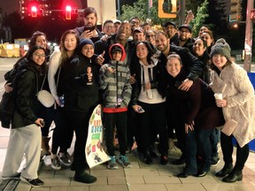 Dwayne "The Rock" Johnson meets with fans in Surrey.