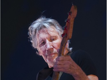 Pink Floyd co-founder Roger Waters performs on his Us + THEM tour at Rogers Arena, Vancouver, October 28 2017.