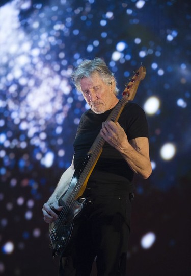 Pink Floyd co-founder Roger Waters performs on his Us + THEM tour at Rogers Arena, Vancouver, October 28 2017.