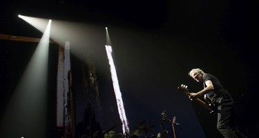 Pink Floyd co-founder Roger Waters performs on his Us + THEM tour at Rogers Arena, Vancouver, October 28 2017.