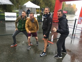 Wet, cool weather on Saturday morning at Stanley Park failed to dampen the spirits of 1,000-plus runners and walkers in the 47th James Cunningham Seawall Race.