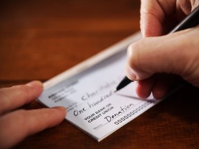 Charitable donations in Canada are on the decline according to tax data.