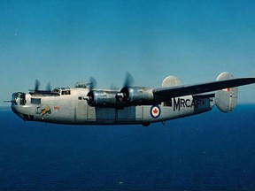An RCAF Consolidated Liberator bomber similar to that flown by Flight Lieutenant Roy Borthwick.