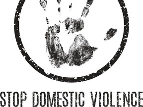 Stop domestic violence poster.