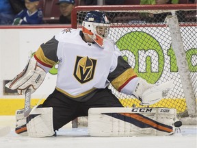 Dylan Ferguson was called up from the WHL's Kamloops Blazers on Oct. 31 to join the NHL's Las Vegas Golden Knights on an emergency basis.