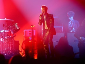 Brandon Flowers of The Killers performs on stage during the MTV EMAs 2017 held at The SSE Arena, Wembley on November 12, 2017 in London, England.