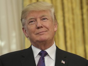 U.S. President Donald Trump in the Oval Office of the White House, on October 27, 2017 in Washington, DC.