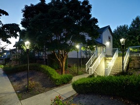 The B.C. Non-Profit Housing Association helps the non-profit sector manage their properties, such as the Red Door Housing Building, pictured, by communicating the need for energy management.