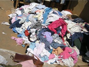 Used clothing that is brought to thrift shops but doesn't sell will often end up being sent in bulk to countries in the developing world.