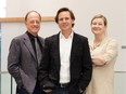 Ron Burnett, president and vice-chancellor of Emily Carr University; Ian Gillespie, founder of Westbank Projects Corp; and Bonne Zabolotney, vice-president academic and provost at Emily Carr (left to right).