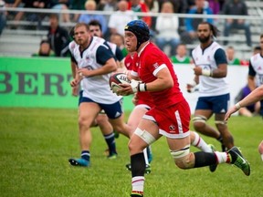 Jake Thiel playing for Canada u20