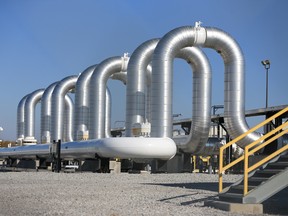 The Keystone Steele City pumping station, into which the planned Keystone XL pipeline is to connect to, is seen in Steele City, Neb.