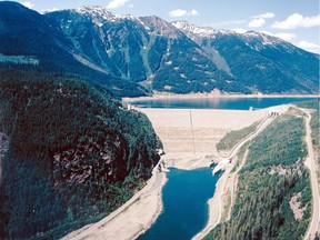 Undated photo of the Mica Dam, north of Revelstoke and part of the Columbia River Treaty.