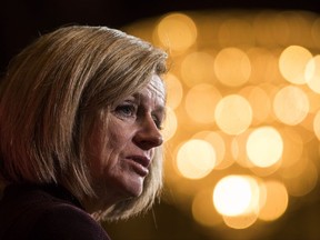 Alberta Premier Rachel Notleyspeaks at business luncheon put on by the Empire Club of Canada in Toronto, Monday, November 20, 2017. THE CANADIAN PRESS/Mark Blinch