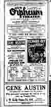 An ad in the Vancouver Province for Vancouver’s Orpheum Theatre on Nov. 14, 1927, featuring singer Gene Austin. Note that it as called the New Orpheum at the time, because another Orpheum had been operating across the street.