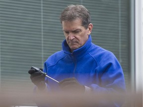 Tom Williams, who was fined $21.8 million by the B.C. Securities Commission for being involved with a Ponzi scheme, in his Surrey, B.C. home's backyard Thursday, October 26, 2017.