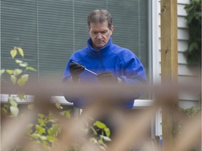 Tom Williams, who was sanctioned by the B.C. Securities Commission for being involved with a Ponzi scheme, in his Surrey home's backyard Thursday, October 26, 2017.