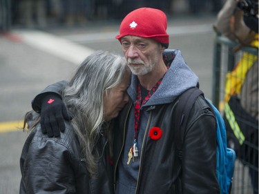 Remembrance Day ceremony at the Victory Square cenotaph in Vancouver, B.C. Saturday, November 11, 2017.