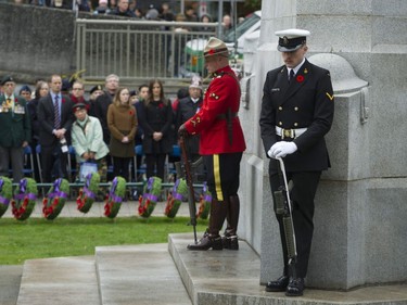 Remembrance Day ceremony at the Victory Square cenotaph in Vancouver, B.C. Saturday, November 11, 2017.
