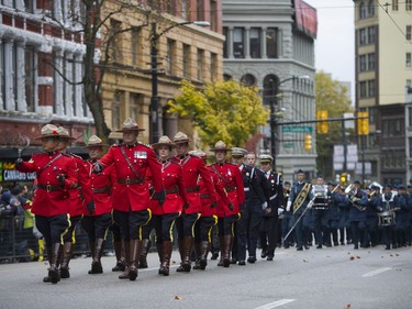 Remembrance Day ceremony at the Victory Square cenotaph in Vancouver, B.C., Saturday, November 11, 2017.