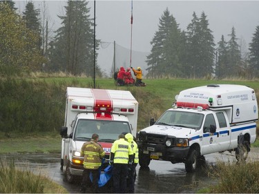 Annette Poitras and three dogs were long-line rescued by helicopter and brought to safety after spending three days lost in the Westwood Plateau area of Coquitlam.