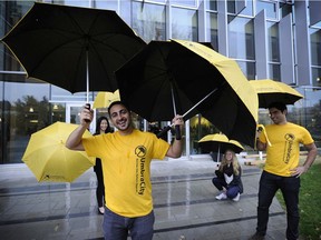 Amir Entezari, co-founder of "Umbracity", an umbrella sharing company.