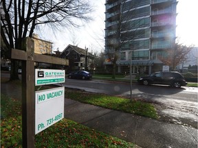 The vacancy rate in the City of Vancouver is less than one per cent.