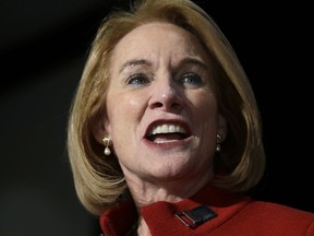 Seattle mayoral candidate Jenny Durkan speaks at an election night party Tuesday, Nov. 7, 2017, in Seattle.