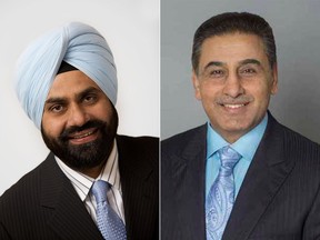 Jagmohan Singh (left) and Satnam Johal are listed as directors for New Horizons Village Society.