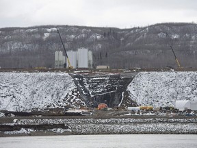 The Site C Dam site along the Peace River near Fort St. John.