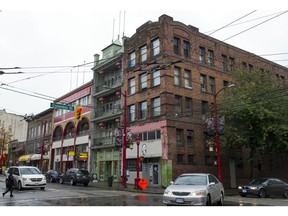 The southeast corner of Pender and Columbia in Vancouver's Chinatown.