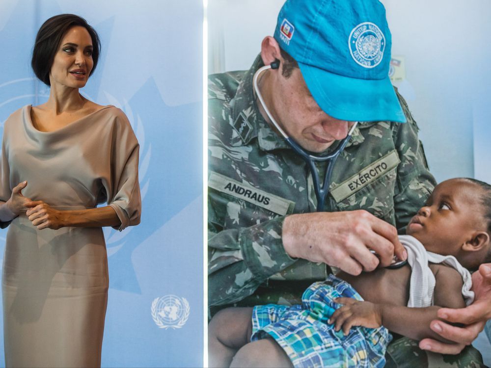 Photos Angelina Jolie Justin Trudeau Speak At Un Peacekeeping