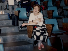 Aja Hruska, a pioneer in solar storm forecasting, appears in a photograph taken during an international conference on space weather in Ottawa in 1992.