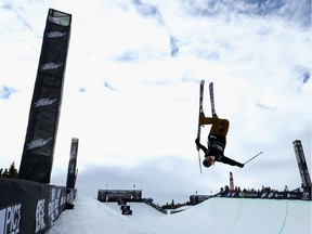 Cassie Sharpe of Canada competes in the women's Ski Superpipe qualification during Day 1 of the Dew Tour on December 13, 2017 in Breckenridge, Colorado.