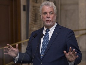 "English-speaking Quebecers are first-class Quebecers like all of us are," Premier Philippe Couillard says.
