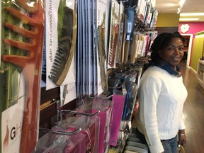 Marlene Robinson, founder of the natural beauty store HoneyFig in Toronto is shown in this undated handout image. As more women throw out their straightening agents, demand for natural hair products has soared, says Robinson.