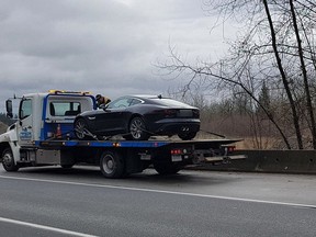 Ridge Meadows RCMp impounded a Jaguar F-Type for speeding on Monday. The vehicle also had an "N" on it, indicating the driver was a novice, class-7 driver.