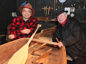 First Nations artist Tony Hunt, right, with former B.C. lieutenant-governor Steven Point in 2010.