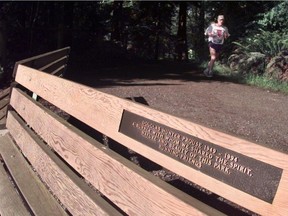 In Vancouver, a memorial park bench costs $4,000 for 10 years.