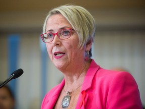 B.C. Minister of Mental Health and Addictions Judy Darcy announces the opening of a new Overdose Emergency Response Centre, during a news conference at Vancouver General Hospital in Vancouver, B.C., on Friday December 1, 2017.