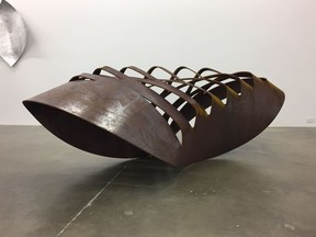 Cut / Drawn 4L from Cut / Drawn, weathered steel, by John Patkau at Gallery Jones to Jan. 13, 2018. Photo: Kevin Griffin