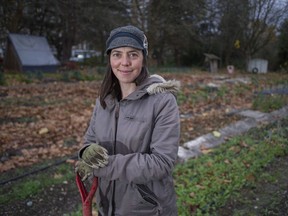 Karen Ageson is the CSA farmer for Farmers on 57th and a board member of the Vancouver Urban Farming Society. She is pictured in Vancouver, BC Wednesday, November 15, 2017.